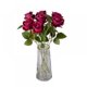 thumbnail image 5 of 10 piezas de rosas artificiales JINMJMXG flores de seda capullos de rosa falsos rosa oscuro, 5 of 5