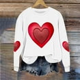 thumbnail image 4 of Oversized Sweatshirts for Womens Valentine's Love Heart Printed Shirts Long Sleeve Round Neck Blouses Valentine's Day Sweater Pullover Tops, 4 of 5