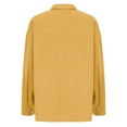 thumbnail image 6 of HAPIMO Shacket Jackets for Women Long Sleeve Button Down Solid Jacket Womens Lapel Bust Pocket Outwear Casual Comfy Girls Fall Fashion Tops Yellow M, 6 of 9