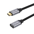 thumbnail image 1 of Cable de datos tipo C macho-hembra, cable de extensión de codo para base de expansión, cable de extensión con interruptor de carga rápida USB 3.1 Gen2, 1 of 5
