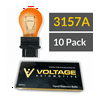 Voltage Automotive 3157A 3157NA 3157 Amber Automotive Brake Light Turn Signal Side Marker Light Bulb (10 Pack)
