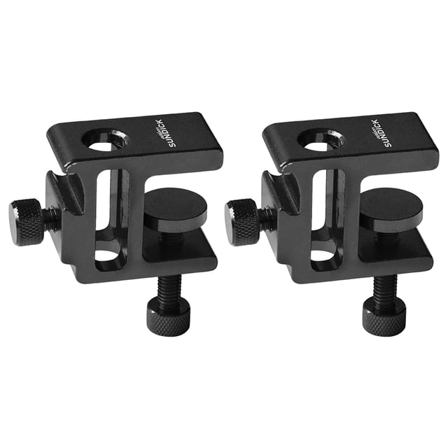 Mini Portalámparas Con Clip para Poste Ajustable Exteriores 2 Uds.