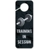 Training in Session Gym Strength Weight Plastic Door Knob Hanger Sign
