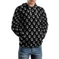 thumbnail image 5 of Paw Print（1） Men's Women Vintage 3D Hooded Sweatshirt - All-Season Loose Fit Streetwear, 5 of 6