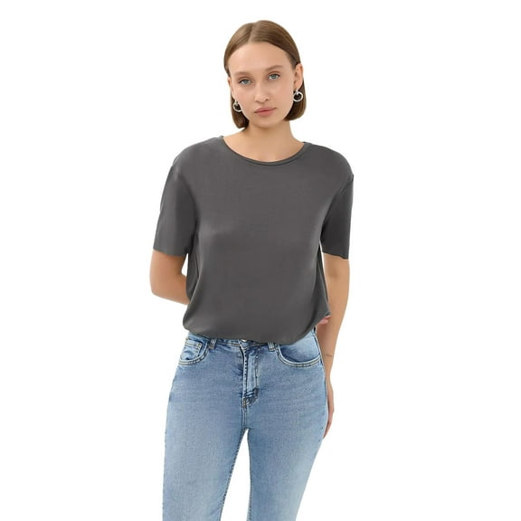 Basic Round Neck Short Sleeve T-Shirt