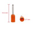 thumbnail image 2 of Unique Bargains 200pcs Orange Insulated Copper AWG 22 Wire Crimp Connector Cord Pin End Terminal, 2 of 2