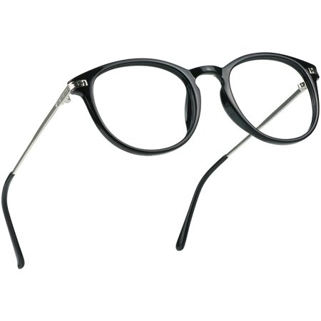 LifeArt Blue Light Blocking Glasses, Anti Eyestrain, Computer Reading Glasses, Gaming Glasses, TV Glasses for Women Men, Anti Glare (Black, +1.00 Magnification)