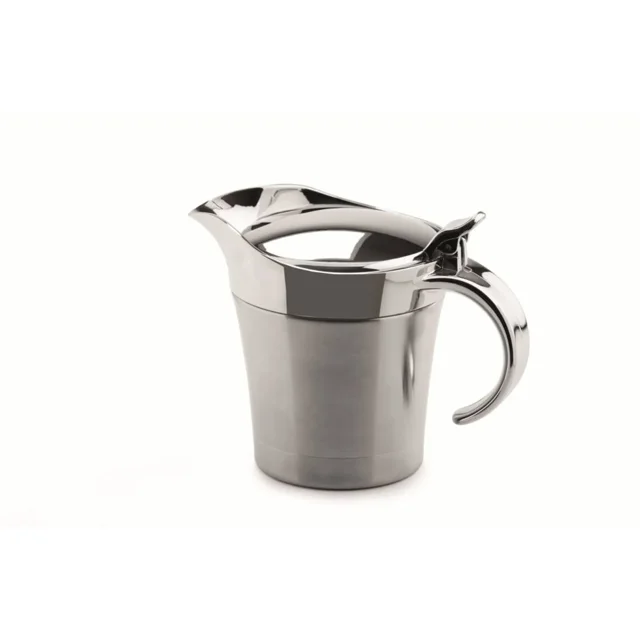 Casserole Thermique en Acier Inoxydable 304 500ML Double Paroi Isolée Pot de Sauce Seau de Service