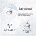 thumbnail image 4 of Butterfly Necklace 925 Sterling Silver Heart Butterfly Pendant Necklace Cubic Zircon Butterfly Necklace for Women, 4 of 5