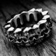 thumbnail image 2 of Stainless Steel Retro Skull Head Men's Motorcycle Rings Size 7-15 Adjustable Gothic Jewelry, 2 of 4