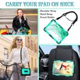 thumbnail image 4 of Kids 3-layer Design Case for Samsung Galaxy Tab S8 2022, with Pencil Holder 360 Rotating Kickstand Hand-strap/ Shoulder Strap Heavy Duty Protective Tablet Cover for Tab S7 2020 11 inch (Green Black), 4 of 7