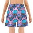 thumbnail image 5 of joogoo Glitter Halloween Skull Boys Swim Trunks Beach Swimsuit Shorts Boxer 8Y, 5 of 8