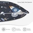 thumbnail image 5 of Bingfone Space Cars Linen Throw Pillow Covers Cushion Case Pocket Button Vintage Farmhouse Pillowcase For Sofa Couch Bed 20"X20", 5 of 9