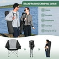 thumbnail image 6 of KingCamp Oversized Fully Padded Camping Chair for Adults, Support 330lbs Outdoor Folding Camping Sofa Chair with Pocket, Heavy Duty Folding Round Camping Chair, Black Light Grey, 6 of 11