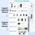thumbnail image 2 of 10-in-1 Portable Mini SD TF XD MS CF Card Reader, Plug-and- Memory Card Reader with SD/SDHC/SDXC/MMC/MS/CF/TF Slots, Compatible with, 2 of 11