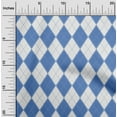 thumbnail image 2 of oneOone Polyester Spandex Medium Blue Fabric Check Argyle Sewing Fabric By The Yard Printed Diy Clothing Sewing Supplies 56 Inch Wide, 2 of 5