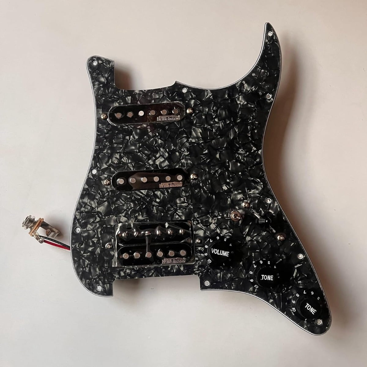 SSH Prewired Guitar Strat Pickguard Set Ainico 5 Humbucker Pickups Coil Splitting Switch Multi Switch Harnesses ,For Fender ST Electric Guitar Part Replacement