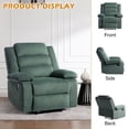 thumbnail image 4 of DREAMSIDEA Manual Wingback Recliner Chair Corduroy Recliners Sofa with Armrests & Backrest for Living Room, Pushback Recliner Wingback Chair Reading Chair( Green&3-Section Back, Set of 1), 4 of 6