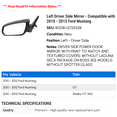 thumbnail image 2 of Left Driver Side Mirror - Compatible with 2010 - 2012 Ford Mustang 2011, 2 of 2