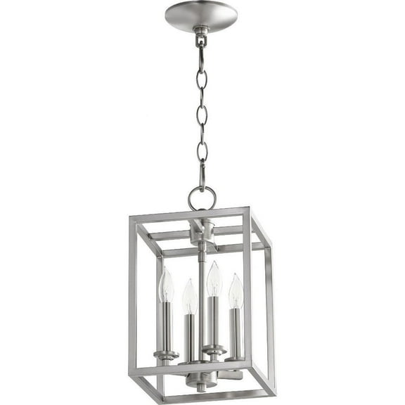 Sloy Street 4 Light Large Entry Pendant in Bailey Street Home Home Collection Style 11 inches Wide By 17 inches High-Satin Nickel Finish Bailey Street