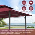 thumbnail image 3 of AECOJOY 8' x 5' Outdoor Grill Gazebo with Vented Top, Double Tier BBQ Canopy Gazebo-Red, 3 of 8