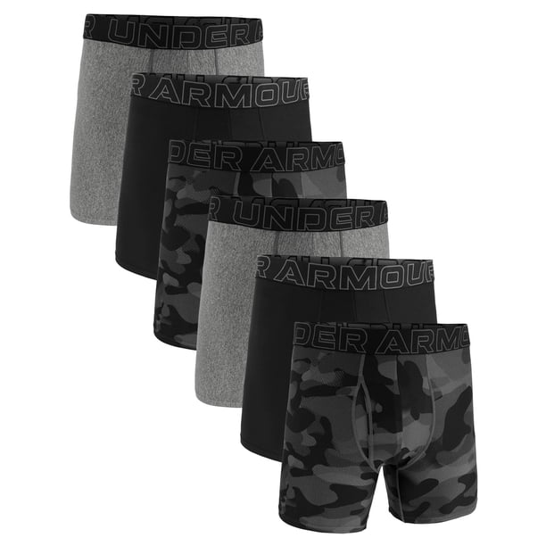 UNDER ARMOUR calzoncillos de hombre, pack de 6 - Performance Tech Trunks - Novelty 3 in, camuflaje, stretch Negro/Gris L (Large)