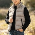 thumbnail image 4 of StSilkitty Boys Girls Puffer Vest Zip up Sleeveless Stand Collar Jacket Coat Fall Winter Warm Outerwear with Pockets, 4 of 9