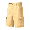 thumbnail image 4 of CONZONE Kids Boys Cargo Shorts Casual Chino Shorts For Child Buttons Solid Color Wide Leg Shorts With Pockets, 4 of 4
