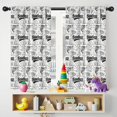 thumbnail image 5 of Blackout Kids Curtains,Black White Baseball Pattern Childrens Insulated Curtains Set Of 2,Bedroom Essentials,Toddler Room Decor 42"x54", 5 of 5