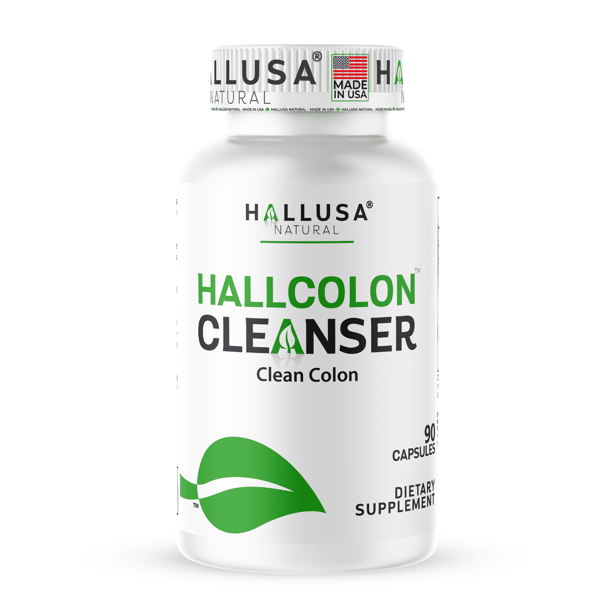 HALLUSA NATURAL Colon Cleanser & Detox, Digestive and Gut Health, Occasional constipation, Bowel Regularity with Cascara sagrada, 90 Capsules
