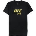 thumbnail image 4 of Camiseta con gráfico de dos peleas de título de UFC No. 248 para hombre, negro, grande, 4 of 5