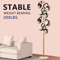 thumbnail image 6 of Heavy Duty Coat Rack with Natural Marble Base, Freestanding Metal Coat Stand with 8 Hooks, Modern Stable Coat Hanger Tree for Bags, Jacket, Clothes, and Hats, Gold Metal, 6 of 6