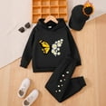 thumbnail image 2 of Zshosam Girls Clothes Girls 2 Piece Outfits Tracksuit Drop Shoulder Hoodie Sweatshirt and Sweatpants Joggers Set with Pockets Size 3T 4T,(Black 3-4 Years), 2 of 5