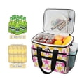 thumbnail image 2 of FORMRS Insulated Cooler Bag 24 Cans Capacity Soft Leakproof Lunch Box with Side Pockets, Yellow Pink Stars, 2 of 7