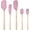 Pink, variant on Flex-Core Spatula Wood Handled Set S/5 Pink Sorbet