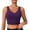 Imperial Purple, variant on PINSPARK Sports Bras Athletic Built in Bra Tank Tops for Women Longline V Neck Padded Workout Crop Top V Back X-Large