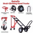 thumbnail image 4 of Veeboto 1000lbs Heavy-Duty Hand Truck 3-in-1 Convertible Folding Hand Truck with Wheels 10" All-Terrain Tires, Collapsible Cart for Moving, Warehouse, Logistics, Home, Office Red, 4 of 7