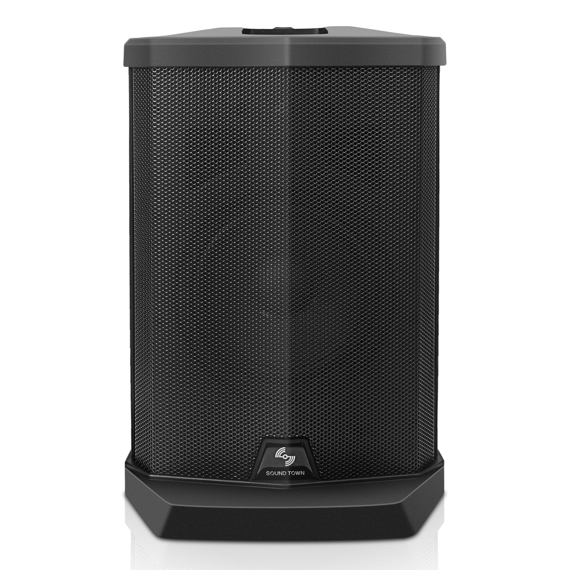 Sound Town Portable Bluetooth Steel ABS PA Systems, Black