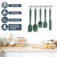 thumbnail image 6 of Food Grade Silicone Rubber Spatula Set, TAIMASI 5 Pcs Kithen Cooking Mixing Utensil Set, BPA-Free High Heat Resistant Non Stick Dishwasher-Green, 6 of 8