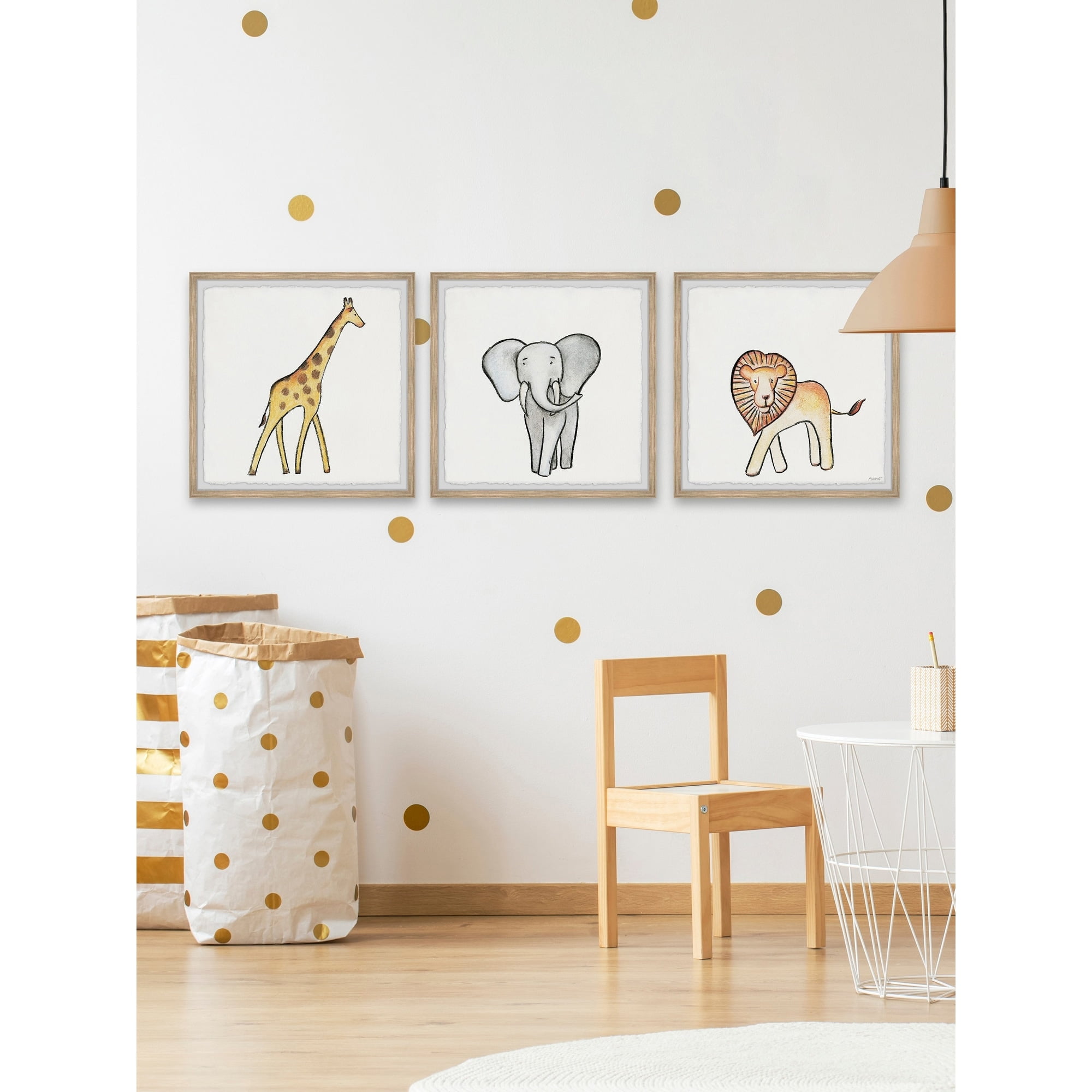 Marmont Hill African Safari Animals Triptych