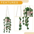 thumbnail image 4 of 1Pc Cotton Linen Fabric Flower Car Rear View Mirror Pendant Accessories Car Hanging Ornament Pink, 4 of 6