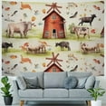 thumbnail image 4 of BCIIG Barn Windmills Tapestry Wall Hanging Unique Style Graphic Tapestries Home Wall Decor Art for Living Room Bedroom Apartment Farmhouse Dorm 40x30inch, 4 of 6