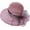 Purple, variant on Women Organza Kentucky Derby Hat Bridal Wedding Church Tea Party Wide Brim Foldable Summer Sun Cap