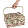 thumbnail image 2 of LEEYNEER Extra Large Sewing Basket for Needles  Thread  Tape Measure, 2 of 8