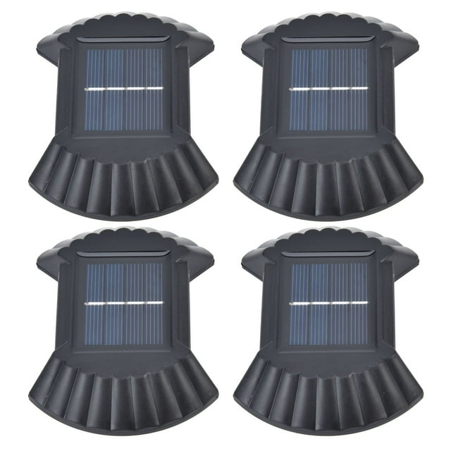 LED Solar Wall Light, Solar Wall Light Waterproof 4 Sets Energy Saving For Patio White Light,Warm Light