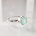thumbnail image 4 of Aqua Chalcedony Ring, 925 Sterling Silver, Women Ring, Natural Chalcedony, March Birthstone, Christmas, Thanksgiving, Tiny Dainty Ring, CZ Ring, Handmade, Statement Jewelry, Wedding, Anniversary Gift, 4 of 8