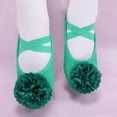 thumbnail image 3 of TFEOQRY Kids Canvas Ballet Shoes Flower Decor Soft Split Sole Elastic Straps Dance Flats, 3 of 9