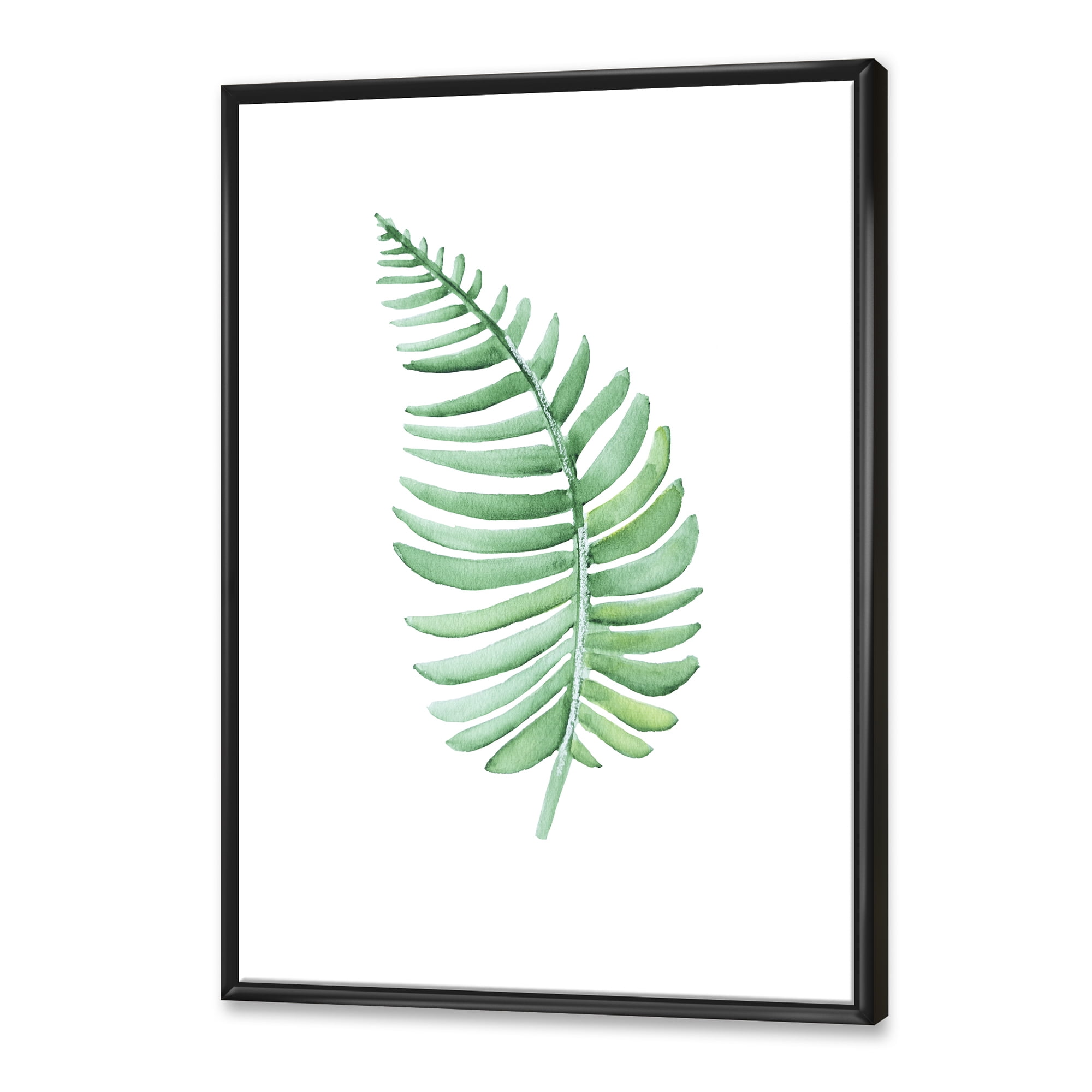 Designart 'Close Up Of Tropical Leaf Of Monstera III' Farmhouse Framed Canvas Wall Art Print
