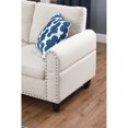 thumbnail image 3 of Leumius 98" L Shaped Sectional Couch,Modern Oversized Modular Sofa Couch with Storage Ottoman & Deep Seat,Sectional Couches for Living Room,Office,Beige, 3 of 8