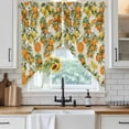 thumbnail image 6 of Orange Lemons Swag Curtains for Kitchen/Bedroom/Living Room, Summer Botanical Farmhouse Vintage Art Rustic Scalloped Curtains 63 Inch Long, Window Swag Topper Curtains Valances 2 Panels Set 36"x63", 6 of 8